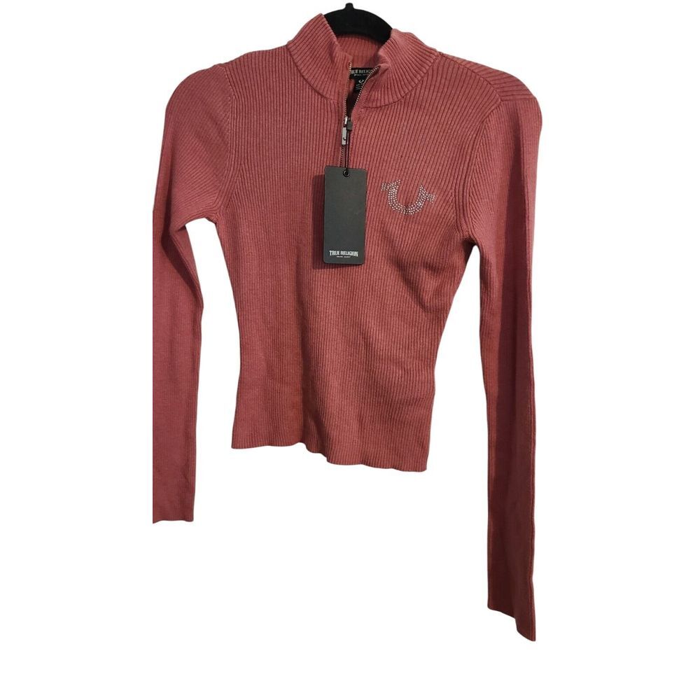 True‎ Religion 1/4 zip sweater XS